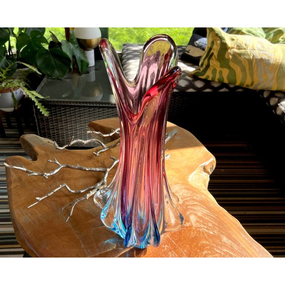 Mid Century Murano Glass Vase by Fratelli Toso 'Made in Italy' 1950s - Picture 8 of 8